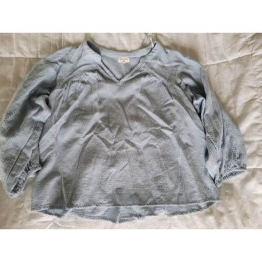 World Market Women's Blouse V-Neck Long Sleeve Size S/M